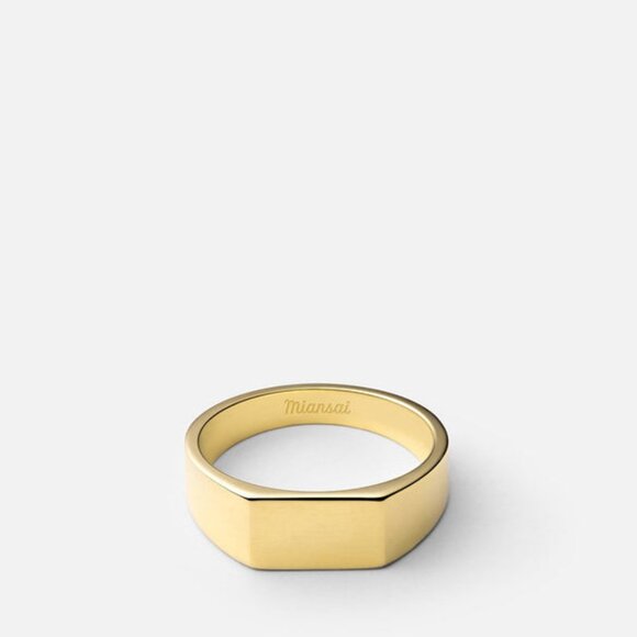 Miansai Mens Gold Vermeil Arden Ring - Picture 1 of 3